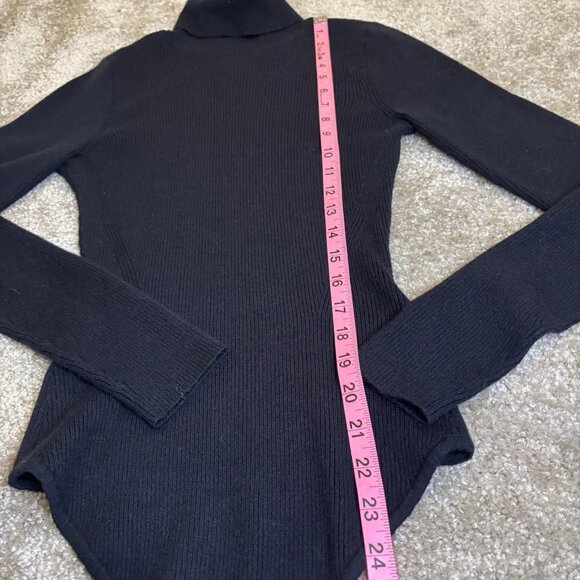 Abercrombie and Fitch Soft AF Ribbed Black Sweater Bodysuit Women’s Medium - Picture 4 of 8